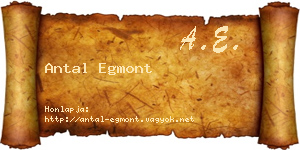 Antal Egmont névjegykártya
